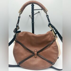 No longer available- Salvatore Ferragamo Brown and Tan Shoulder Bag